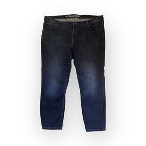 Women’s 36 / 20 R Jeans Sculpting Dark Rinse Mid Rose Stretch Straight Skinny